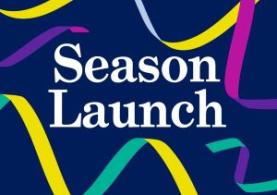 Image shows Season Launch text with colourful streamers