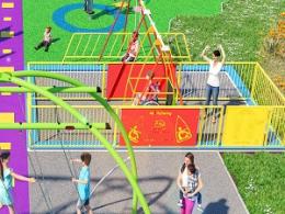 Projection of the ability swing in Castle Hill Roman Play Area