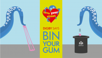 DiGBY says 'bin your gum'