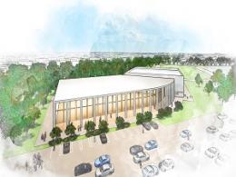 artists impressions of the new Aquatics Centre and Gainsborough Sports Centre