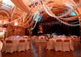 The Grand Hall at Ipswich Corn Exchange decorated for a ball