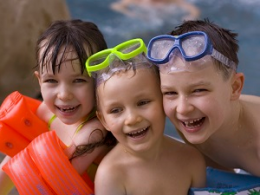 Kids in pool