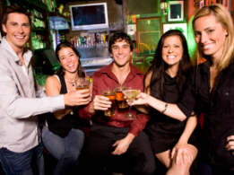 Group of people in bar