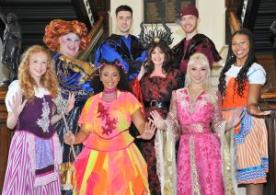Image shows the Sleeping Beauty panto cast together in costume