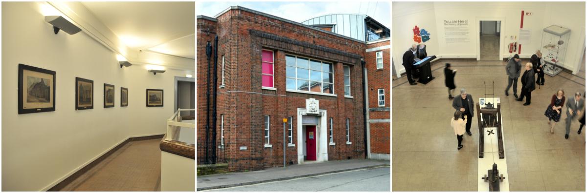 Collage of the Ipswich Art Gallery.
