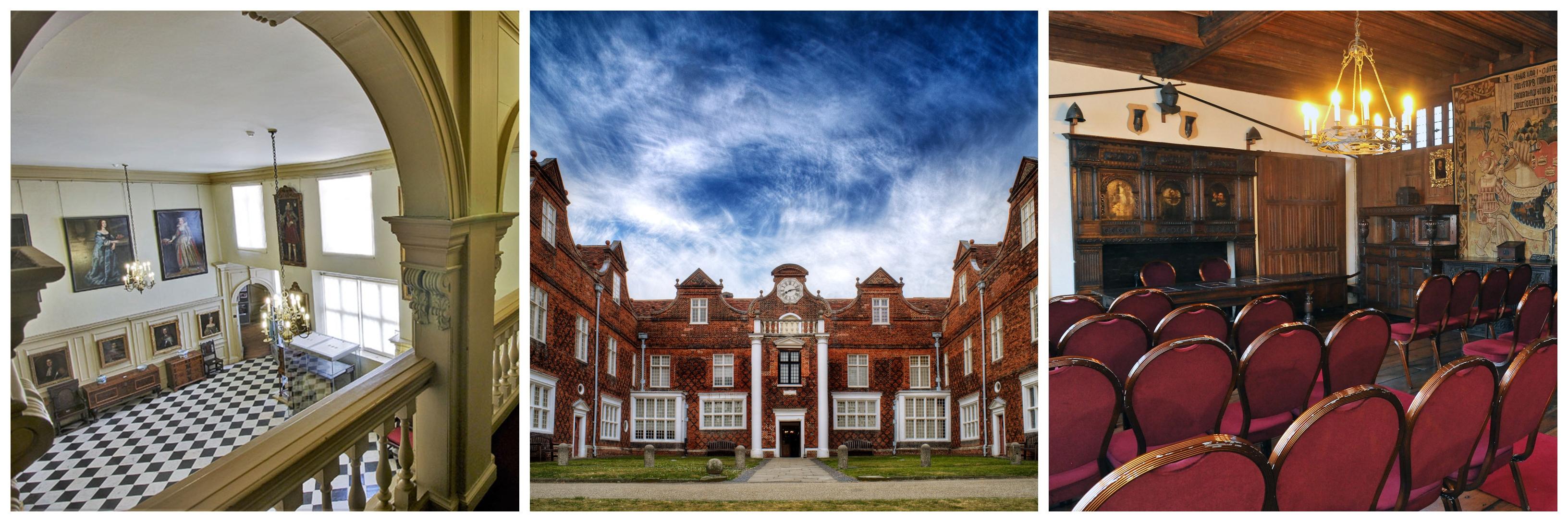 Collage of images showcasing Christchurch Mansion.