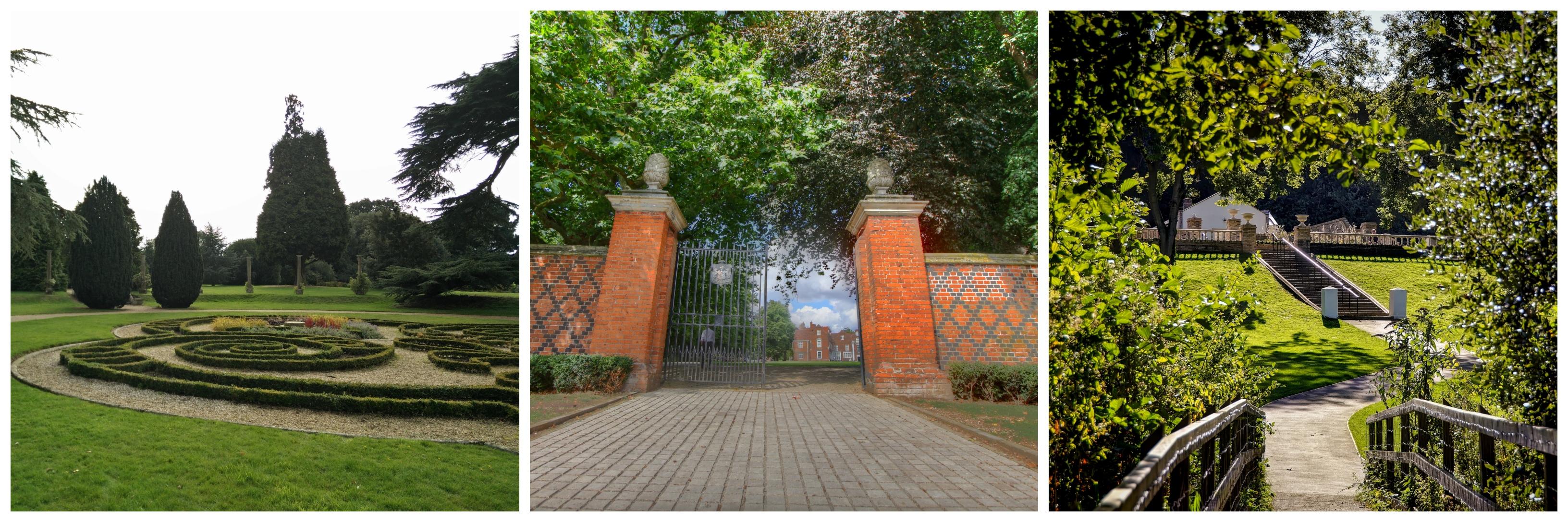 Collage of photos showing different parks