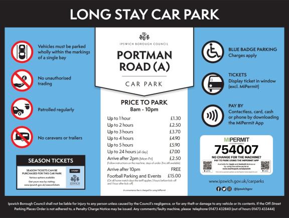 Prices for Portman Road A car park