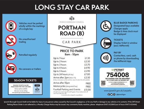 Prices for Portman Road B car park