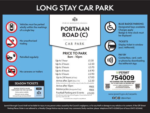 Prices for Portman Road C car park