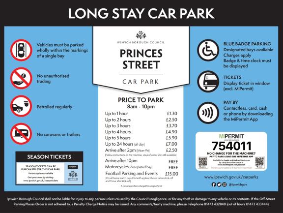 Prices for Princes Street car park