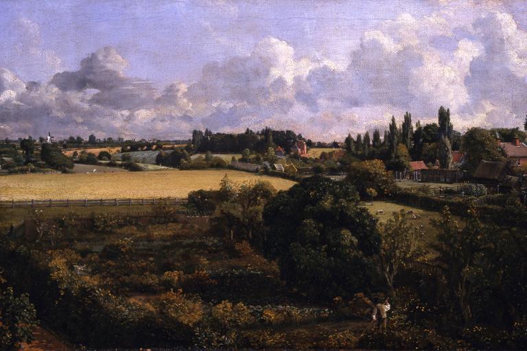 Landscape painting of 'Golding Constable's Kitchen Garden' by the artist John Constable