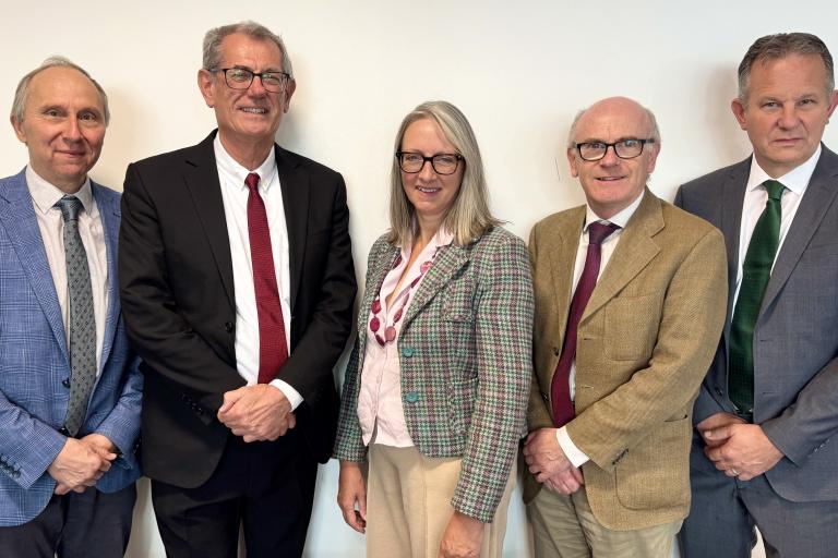 A group of the Leaders of five Suffolk councils