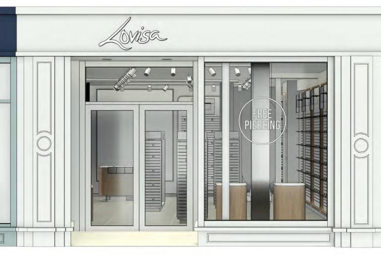 A visual of the frontage of a jewellery store