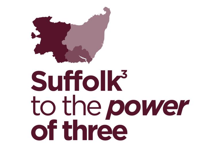 Suffolk power of three logo