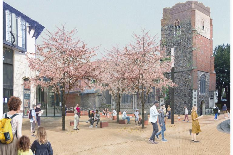 Indicative artist impression of Arras Square