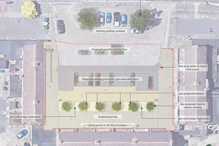 Plans of improved access parking area