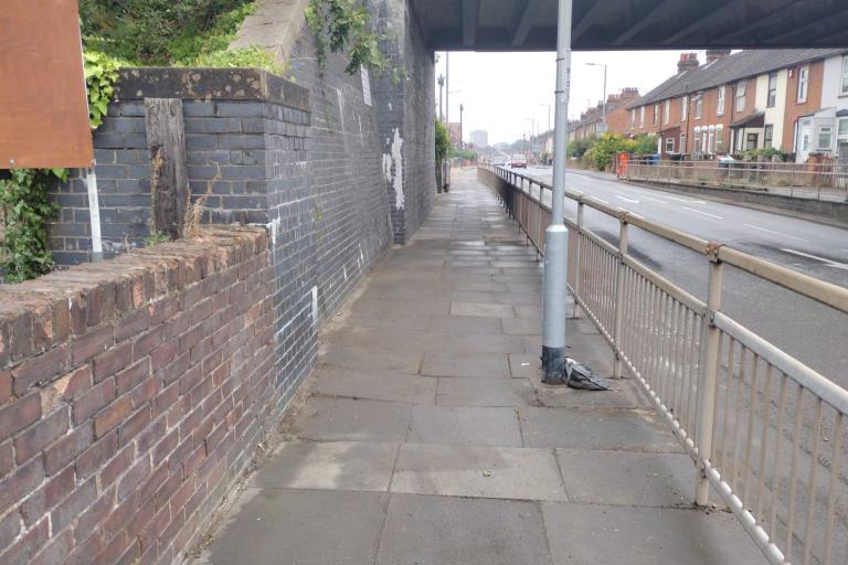 Bramford Road after cleaning street and removing weeds