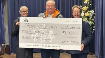 Presentation of £11,600 donation to Cancer Support Suffolk
