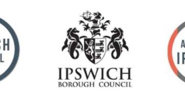Logos for Ipswich Central, Ipswich Borough Council and All About Ipswich