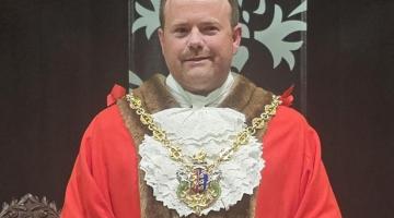 Mayor of Ipswich wearing his chain and robes of office