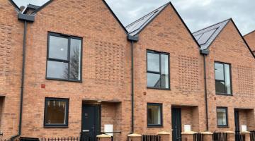 A photo of a row of newly built house in Ipswich