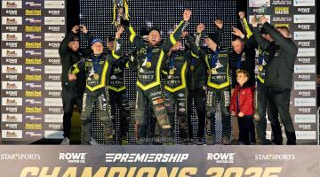 Ipswich Witches team celebrating on stage