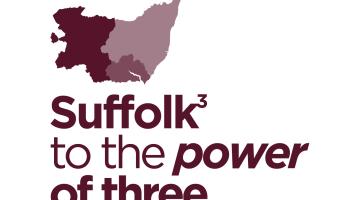 Suffolk power of three logo