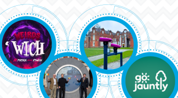 Four circles with Digital Ipswich images