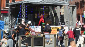 Windrush celebrations on Ipswich Cornhill 2025