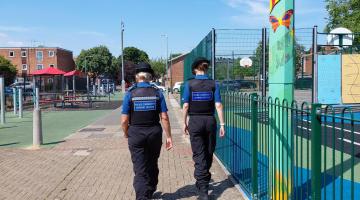 Police officers on patrol