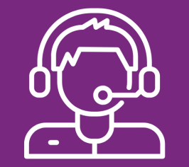 animated icon of person wearing headset