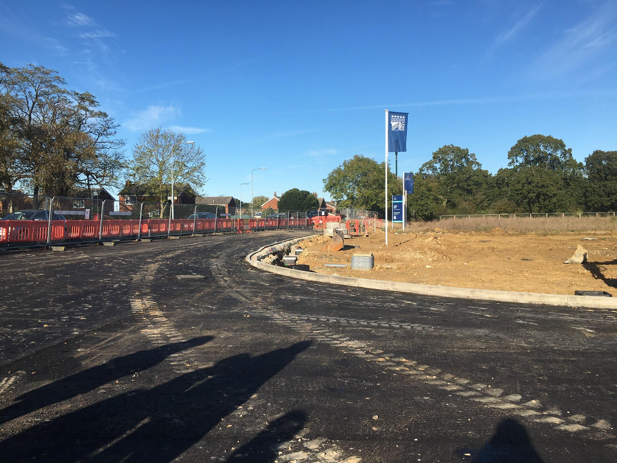 Construction of Northern Access- Road Widening- Henley Gate, Ipswich Garden Suburb 5th Nov 2021