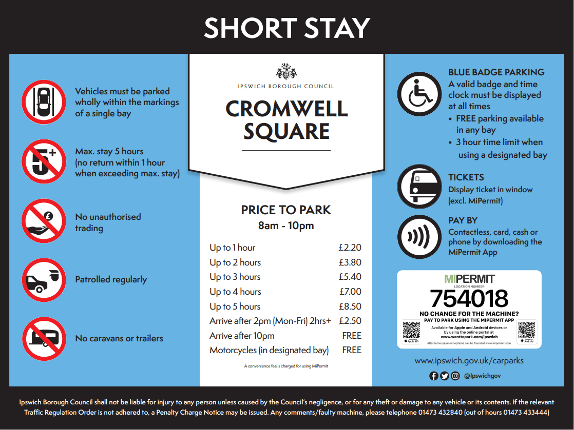 Cromwell Square Tariff