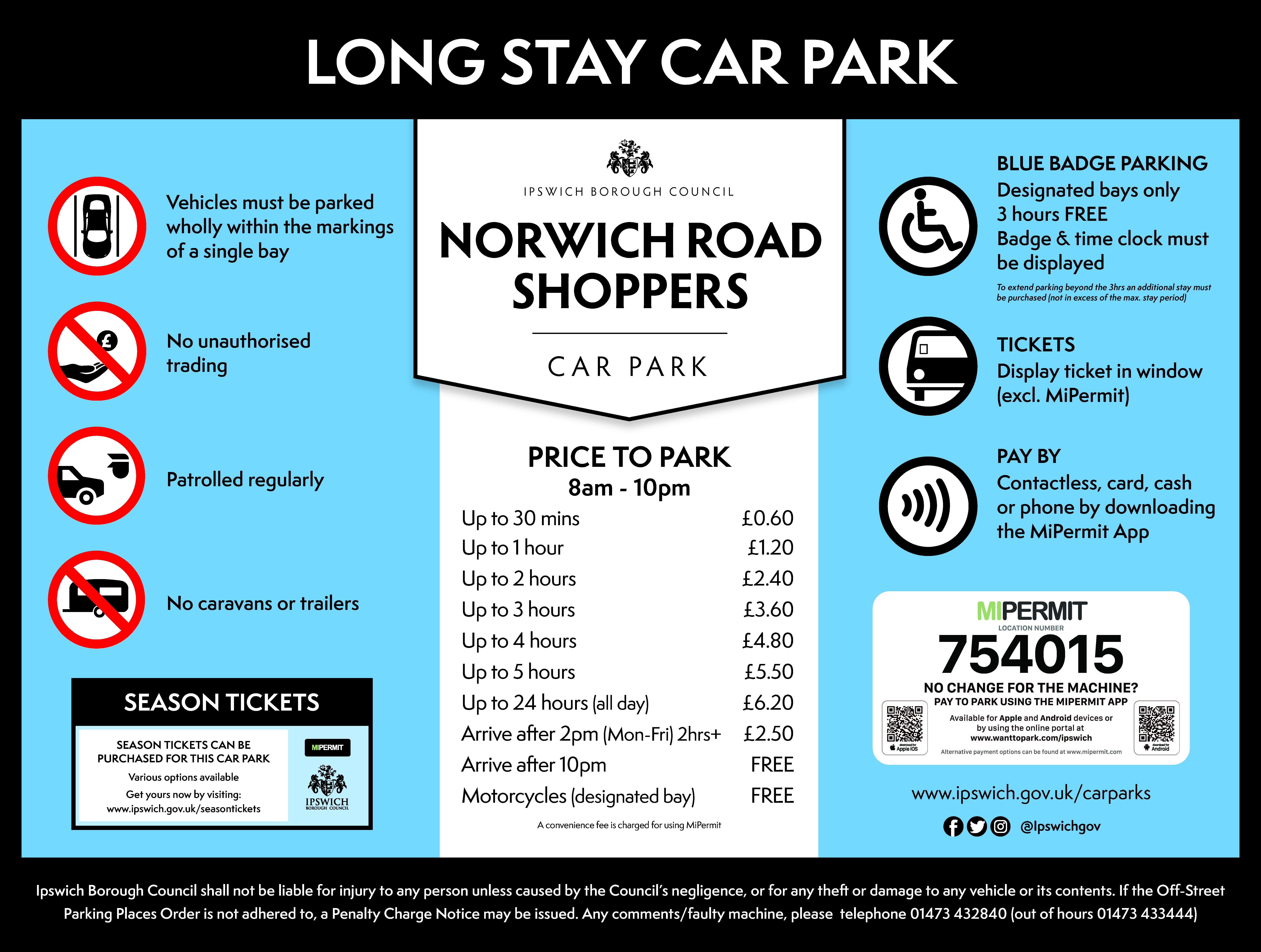 Norwich Road Shoppers Tariff